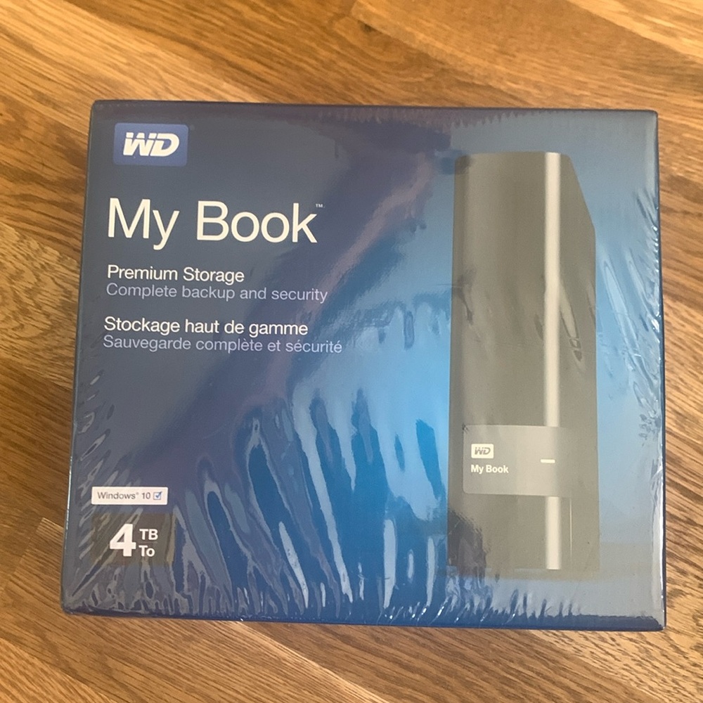 Western Digital My Book 4TB, External (WDBFJK0040HBK-NESN) Hard Drive NEW IN BOX